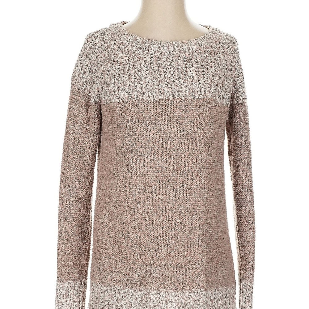 Pale Pink Textured Knit Sweater by Fate Subtle Sparkle L